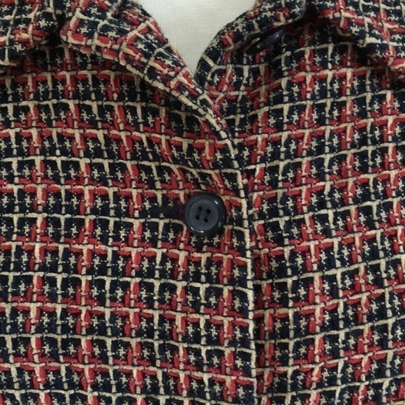 Vintage Alfred Dunner Womens Fall Blazer Jacket Size 14 Brown Red - Picture 5 of 8